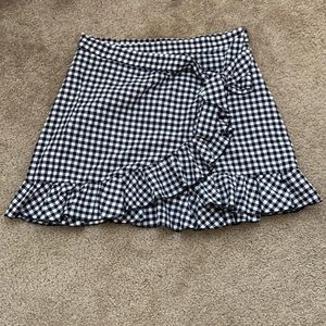 Gingham Wrap Skirt